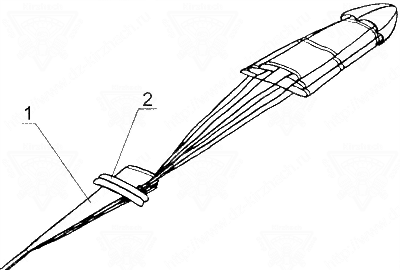 Укладка стабилизирующего парашюта парашютной системы Д-6 серии 4
